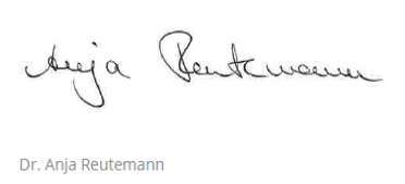 Unterschrift Dr. Anja Reutemann, Ästhetik in Dresden